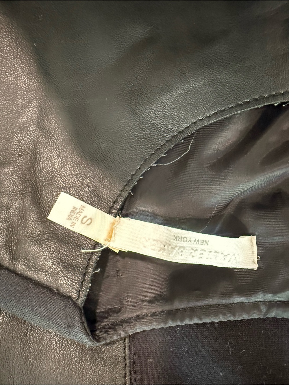 Walter Baker Black Sleeveless Leather Mini Dress - Picture 4 of 5